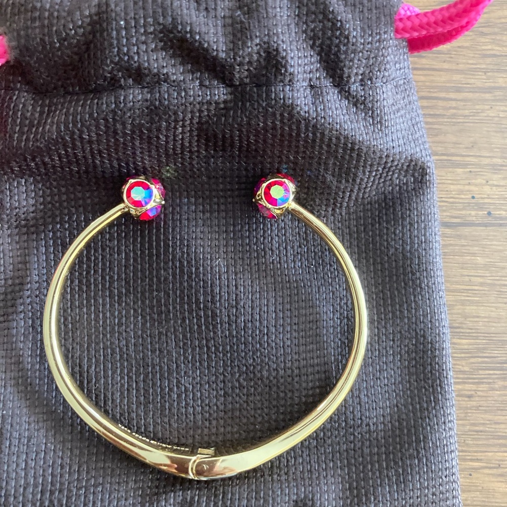 Kate Spade Lady Marmalade flex bracelet with red stones